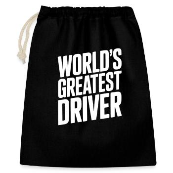 Le plus grand pilote du monde - Sac cadeau 40 x 50 cm - noir - Devant