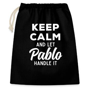 Keep Calm Let Pablo Fix It Funny Saying - Gift Bag 40 x 50 cm - black - Front