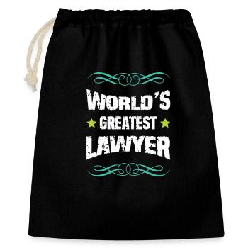 World's Greatest Lawyer Design - Geschenkbeutel aus Baumwolle (40 x 50 cm) - Schwarz - Vorne