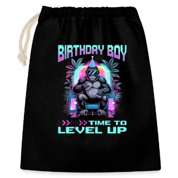 Birthday Gamer VR - Geschenkbeutel aus Baumwolle (40 x 50 cm) - Schwarz - Vorne