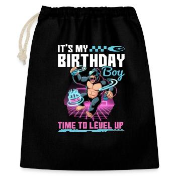Birthday Gamer VR - Geschenkbeutel aus Baumwolle (40 x 50 cm) - Schwarz - Vorne
