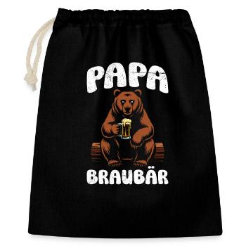 Dad-to-be PAPA BRAUBÄR Funny - Gift Bag 40 x 50 cm - black - Front