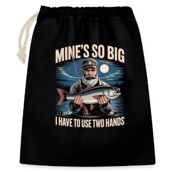 Mine's So Big – Funny Angler Shirt for Men - Gift Bag 40 x 50 cm - black - Front