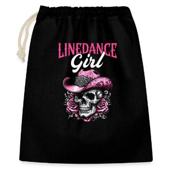Danse en ligne Fille Cowboy Danseuse en ligne Danse en ligne - Sac cadeau 40 x 50 cm - noir - Devant
