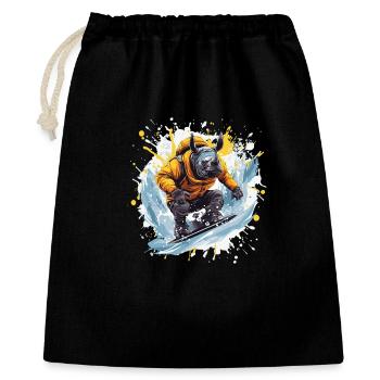 Rhino Snowboard - Sac cadeau 40 x 50 cm - noir - Devant