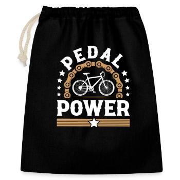 Fahrrad Fahrradfahrer - Geschenkbeutel aus Baumwolle (40 x 50 cm) - Schwarz - Vorne