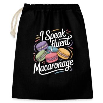 Macaron French Desserts - Gift Bag 40 x 50 cm - black - Front