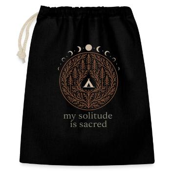 Solo Camping Introverted Camper Quiet - Gift Bag 40 x 50 cm - black - Front