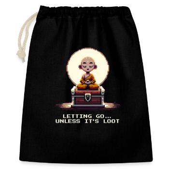 Libérer... à moins qu’il ne s’agisse de butin | Zen, Humour, Jeux - Sac cadeau 40 x 50 cm - noir - Devant
