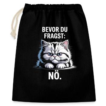 Bevor Du Fragst Nö Katze Morgenmuffel Nein Katzen - Sac cadeau 40 x 50 cm - noir - Devant