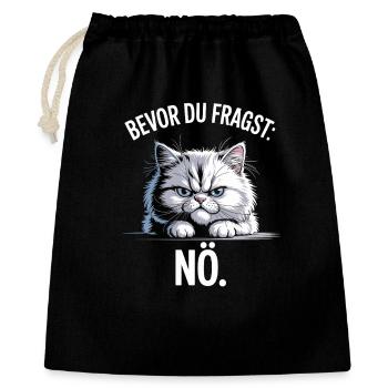 Bevor Du Fragst Nö Katze Morgenmuffel Nein Katzen - Sac cadeau 40 x 50 cm - noir - Devant