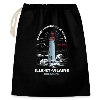 Ille et Vilaine Most Beautiful Place in the World Brittany - Gift Bag 40 x 50 cm - black - Front