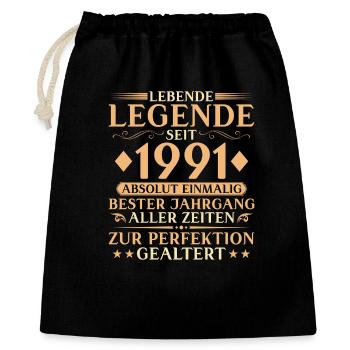 Vintage 1991 Birthday 35 Years Gift - Gift Bag 40 x 50 cm - black - Front