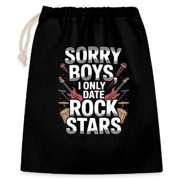 Festival Sorry Boys I Only Date Rock Stars Groupie - Gift Bag 40 x 50 cm - black - Front
