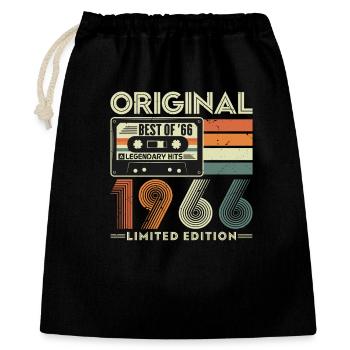 Original 1966 Jahrgang Vintage Geburtstag Retro - Geschenkbeutel aus Baumwolle (40 x 50 cm) - Schwarz - Vorne
