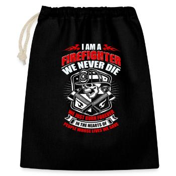 Fire brigade - Gift Bag 40 x 50 cm - black - Front