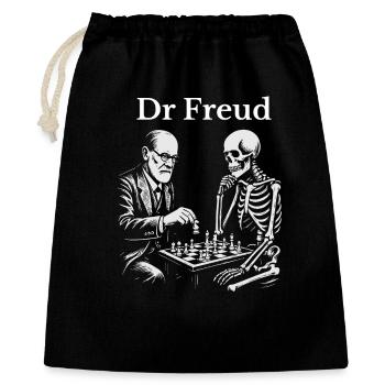 Freud Chess Duel with Skeleton - Gift Bag 40 x 50 cm - black - Front