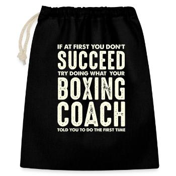 Boxcoach Spruch Typografie Druck - Geschenkbeutel aus Baumwolle (40 x 50 cm) - Schwarz - Vorne