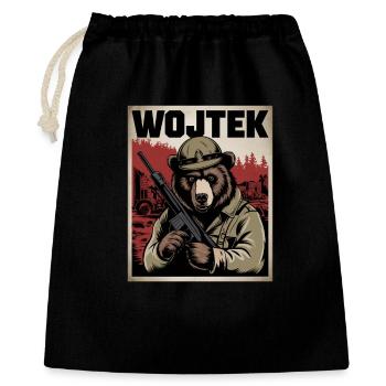 Wojtek L’ours héros de guerre - Sac cadeau 40 x 50 cm - noir - Devant