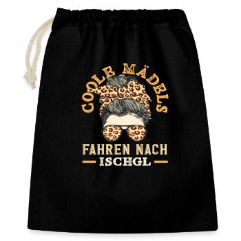 Les filles cool vont à l’après-ski Alpes d’Ischgl - Sac cadeau 40 x 50 cm - noir - Devant