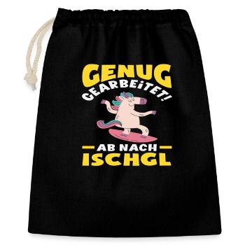Ischgl Vacances de ski Fun Après-ski Fête des Alpes - Sac cadeau 40 x 50 cm - noir - Devant