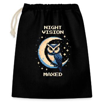 Vision nocturne : sur Max | Furtivité du hibou - Sac cadeau 40 x 50 cm - noir - Devant