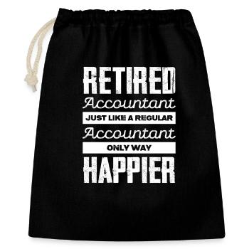 Retirement Accountant Happy - Gift Bag 40 x 50 cm - black - Front