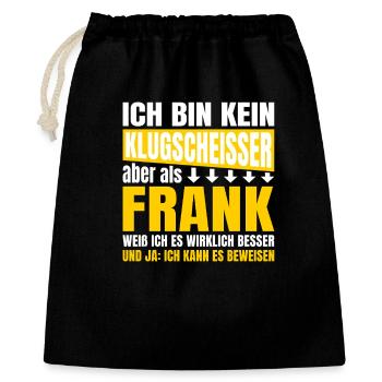 Je ne suis pas un petit malin Frank - Sac cadeau 40 x 50 cm - noir - Devant