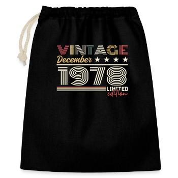 Cadeau Décembre 1978 - Sac cadeau 40 x 50 cm - noir - Devant