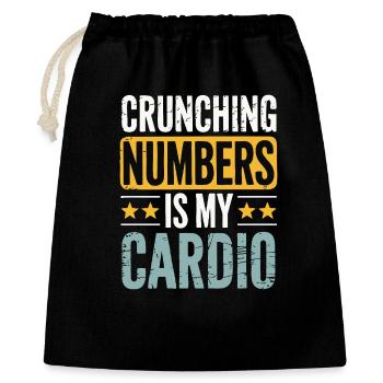 Crunching Numbers - Cardio Financial Humor - Gift Bag 40 x 50 cm - black - Front