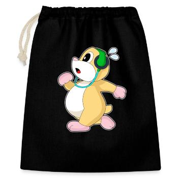 Hamster Jogger Jogging Sports - Sac cadeau 40 x 50 cm - noir - Devant
