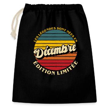 Les Légendes Naissent En Décembre - Anniversaire - Sac cadeau 40 x 50 cm - noir - Devant