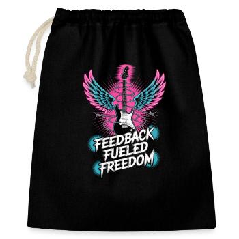 Feedback Fueled Freedom Punk Rock Music - Gift Bag 40 x 50 cm - black - Front