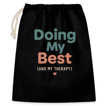 Soins personnels, Guérison en cours, Repos, Doux - Sac cadeau 40 x 50 cm - noir - Devant
