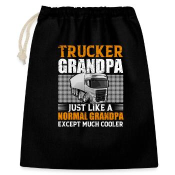 Chauffeur de camion Papi - Sac cadeau 40 x 50 cm - noir - Devant