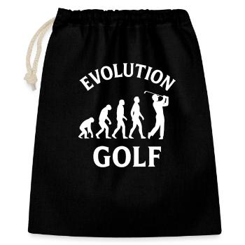 Evolution Golf Lustiges Golfdesign - Geschenkbeutel aus Baumwolle (40 x 50 cm) - Schwarz - Vorne