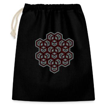 Festival Party Celebrate Geometric Cube Pattern - Gift Bag 40 x 50 cm - black - Front