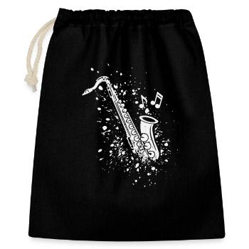 Saxophone Jazz Saxophonist Orchestra Musicians - Gift Bag 40 x 50 cm - black - Front