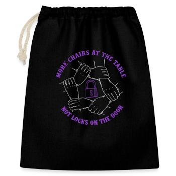 Humanité Égalité Plus de chaînes sur la table - Sac cadeau 40 x 50 cm - noir - Devant