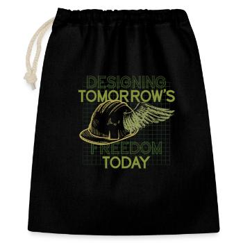 Military Mechanic Designing Tomorrows - Gift Bag 40 x 50 cm - black - Front