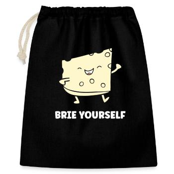 Humor brie cheese - Gift Bag 40 x 50 cm - black - Front