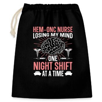  Night Shift Hem/Onc Nurse Badge Reel Hematology - Gift Bag 40 x 50 cm - black - Front