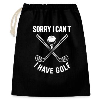 Sorry I Can't I Have Golf Funny Golf Quote - Gift Bag 40 x 50 cm - black - Front