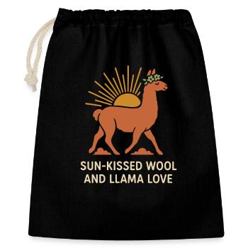 Cottagecore Llama Aesthetic Cute Farm Animal - Gift Bag 40 x 50 cm - black - Front
