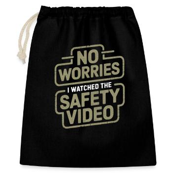 No Worries Safety Video Meme - Gift Bag 40 x 50 cm - black - Front