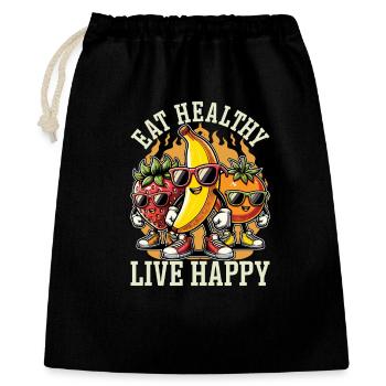 Nutritionist Eat Healthy Live Happy Health Coach - Gift Bag 40 x 50 cm - black - Front