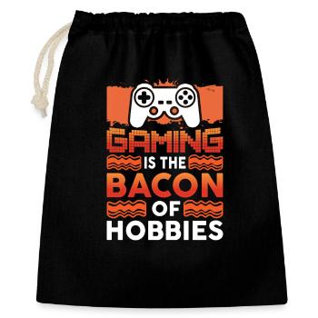 Gaming - Geschenkbeutel aus Baumwolle (40 x 50 cm) - Schwarz - Vorne