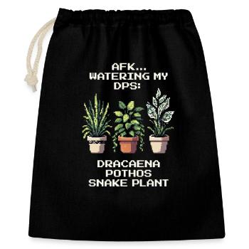 AFK Arrosage de mon DPS | Plantes Gamer Humour - Sac cadeau 40 x 50 cm - noir - Devant