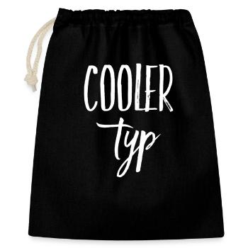 COOLER TYP - Geschenkbeutel aus Baumwolle (40 x 50 cm) - Schwarz - Vorne