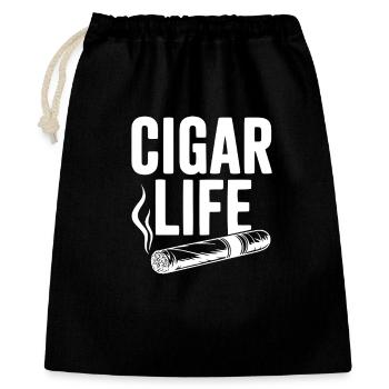 La vie du cigare - Sac cadeau 40 x 50 cm - noir - Devant